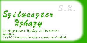 szilveszter ujhazy business card