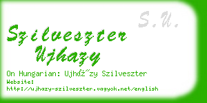 szilveszter ujhazy business card